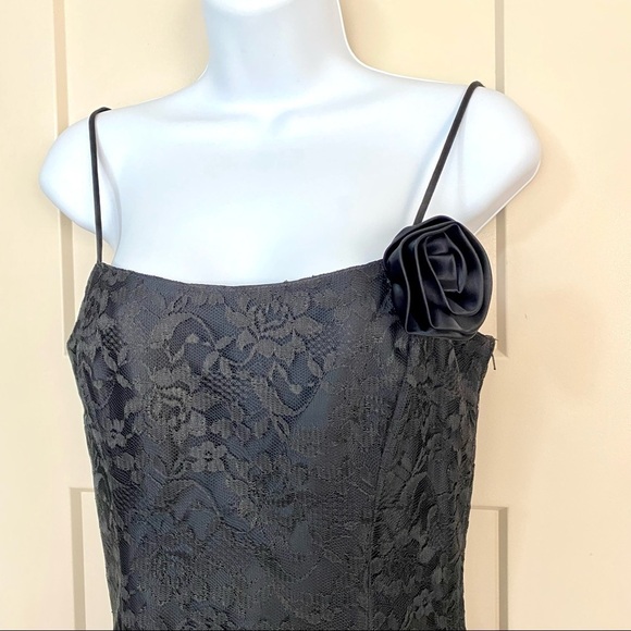 Vintage New Leaf by Samir Dress Small Black Cocktail Evening Party Tulle Y2K - Picture 5 of 15